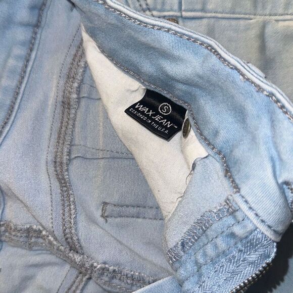 Wax Jean Big Booty Jean Shorts sz Med jean denim rolled cuffed shorts - Picture 5 of 5